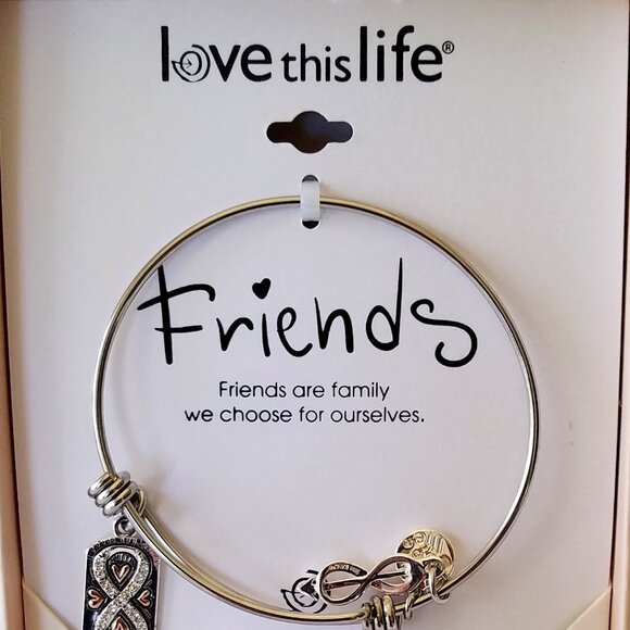 LOVE THIS LIFE FRIENDS ELEGANT CHARM BRACELET - Picture 2 of 5